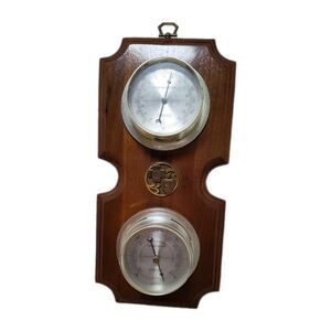 Vintage Springfield Weather Station Barometer‎ Thermometer USA Made Wall Hanging